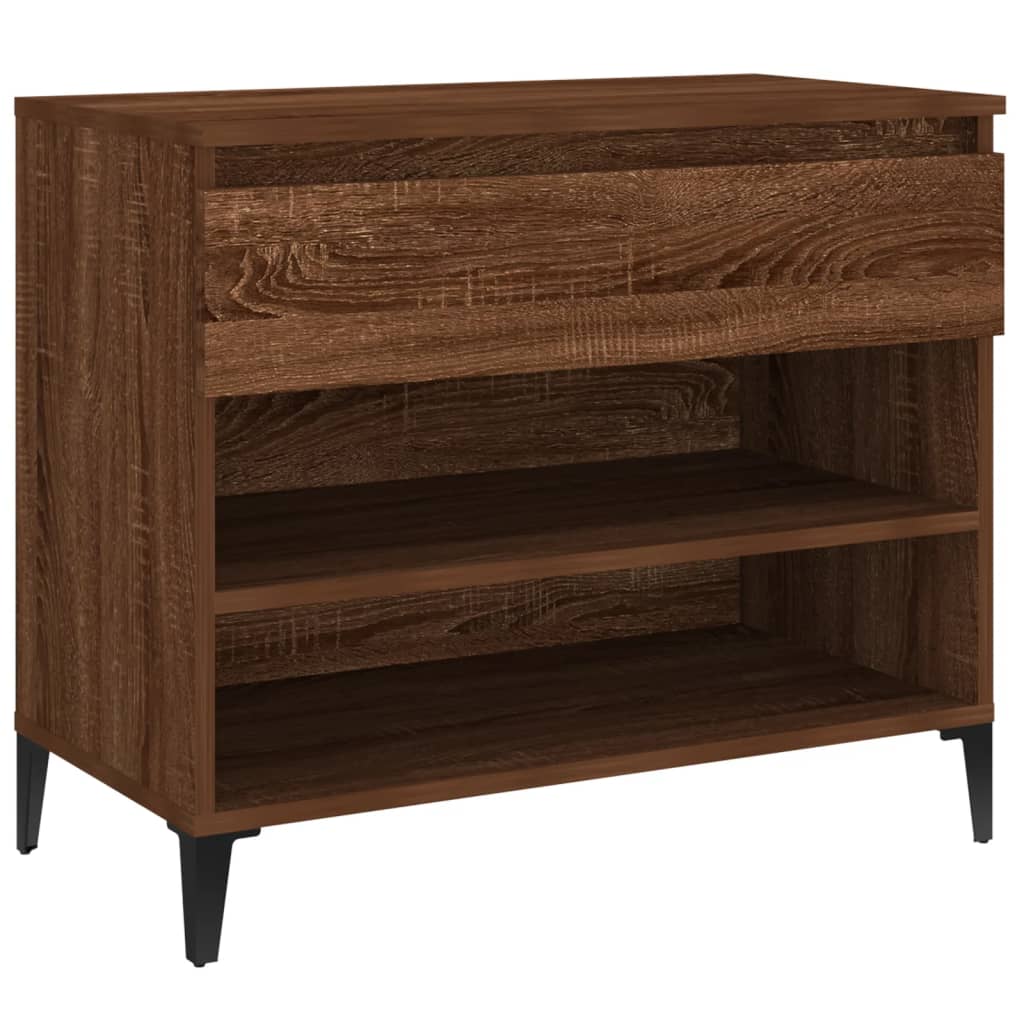 Shoe Cabinet Brown Oak 70x36x60 cm Engineered Wood