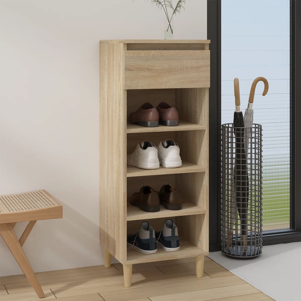 Shoe Cabinet Sonoma Oak 40x36x105 cm Engineered Wood