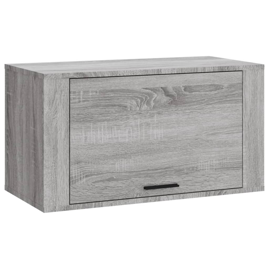 Wall-mounted Shoe Cabinet Grey Sonoma 70x35x38 cm Solid Wood Pine