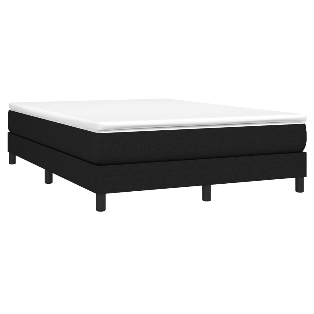 Bed Frame without Mattress Black Double Fabric