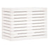 Laundry Basket White 88.5x44x66 cm Solid Wood Pine