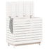 Laundry Basket White 88.5x44x76 cm Solid Wood Pine