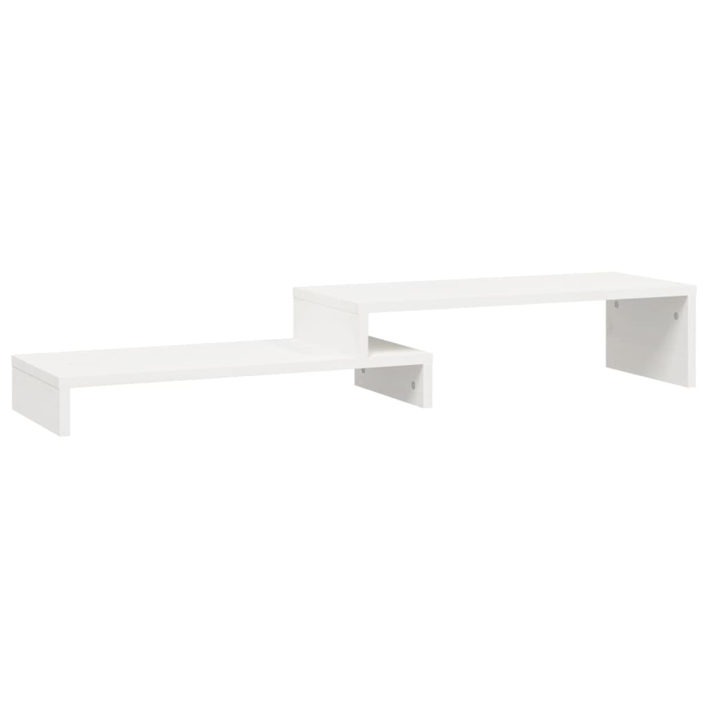Monitor Stand White (52-101)x22x14 cm Solid Wood Pine