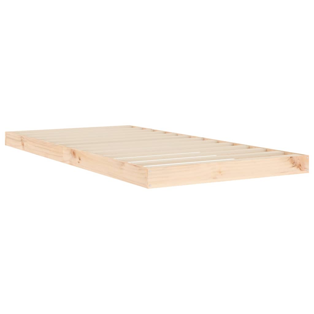 Bed Frame without Mattress 90x190 cm Solid Wood Pine