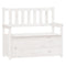 Bench White 112.5x51.5x96.5 cm Solid Wood Pine