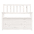 Bench White 112.5x51.5x96.5 cm Solid Wood Pine