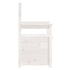 Bench White 112.5x51.5x96.5 cm Solid Wood Pine