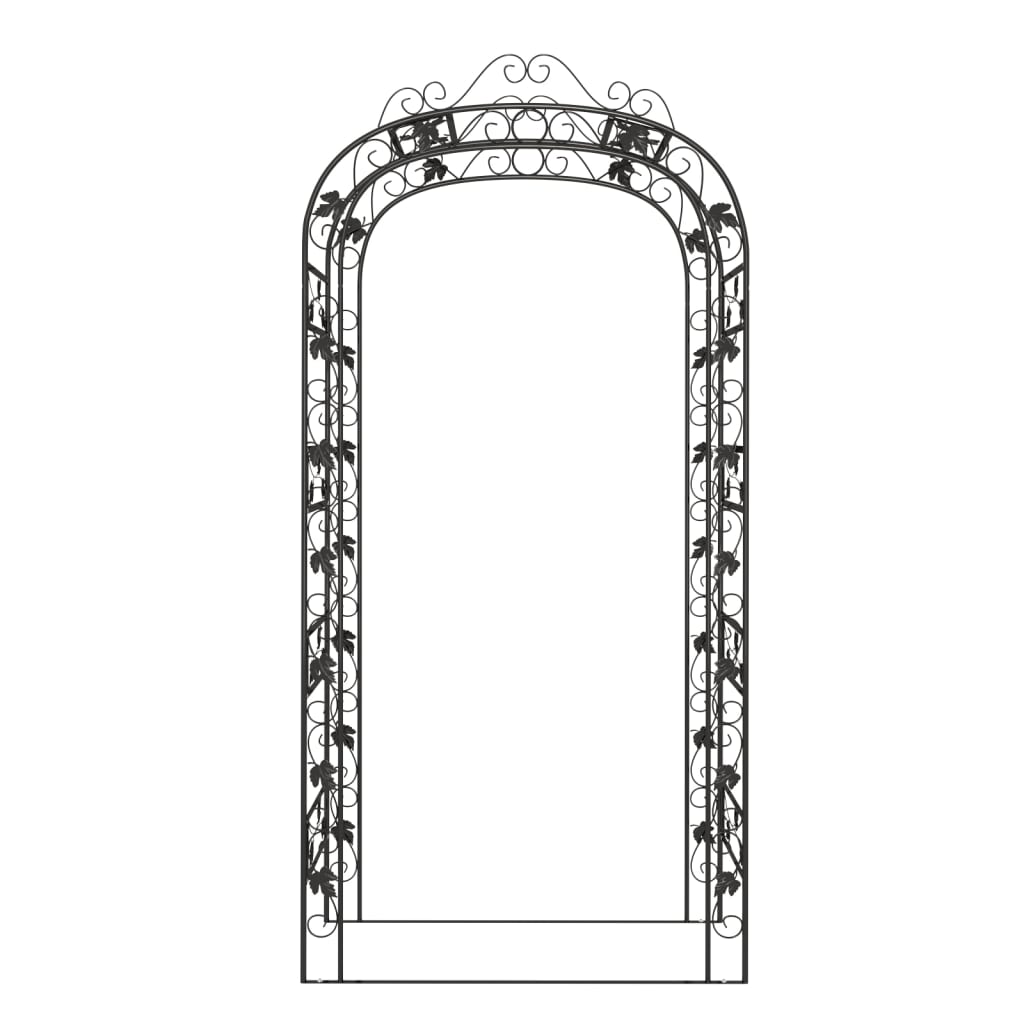Garden Arch Black 116x45x240 cm Steel