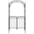 Garden Arch with Gate Black 108x45x235 cm Steel