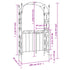 Garden Arch with Gate Black 108x45x235 cm Steel