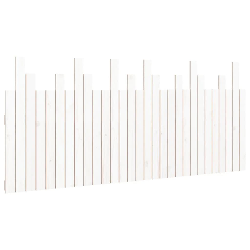 Wall Headboard White 185 cm Solid Wood Pine