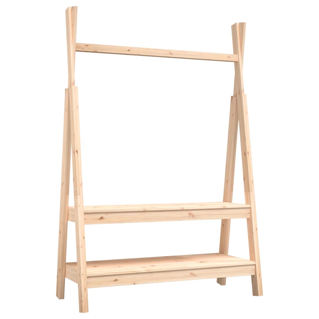 Clothes Rack 100x45.5x150 cm Solid Wood Pine