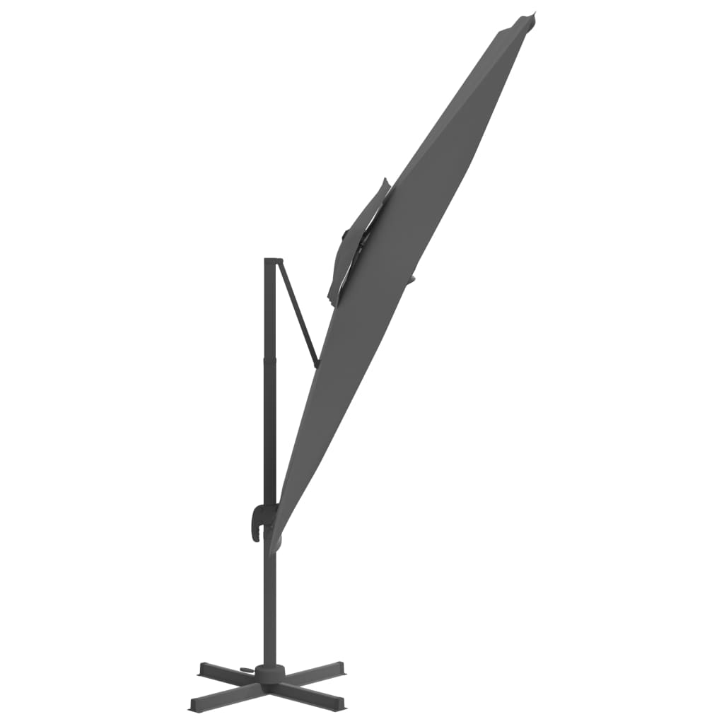 Double Top Cantilever Umbrella Anthracite 400x300 cm