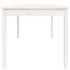 Garden Table White 121x82.5x76 cm Solid Wood Pine