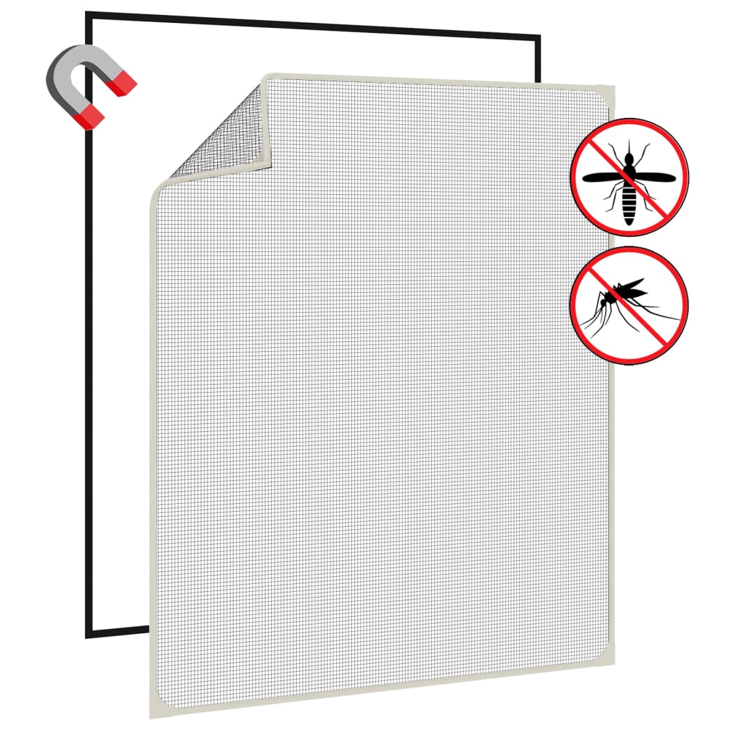 Magnetic Insect Screen for Windows White 100x120 cm