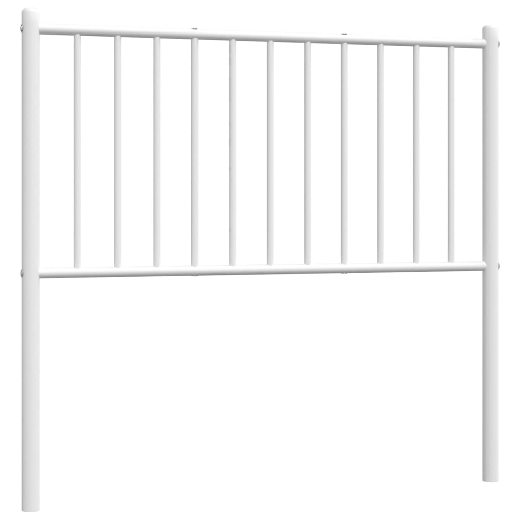 Metal Headboard White 90 cm