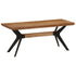 Dining Bench 110x40x46 cm Solid Wood Acacia and Steel