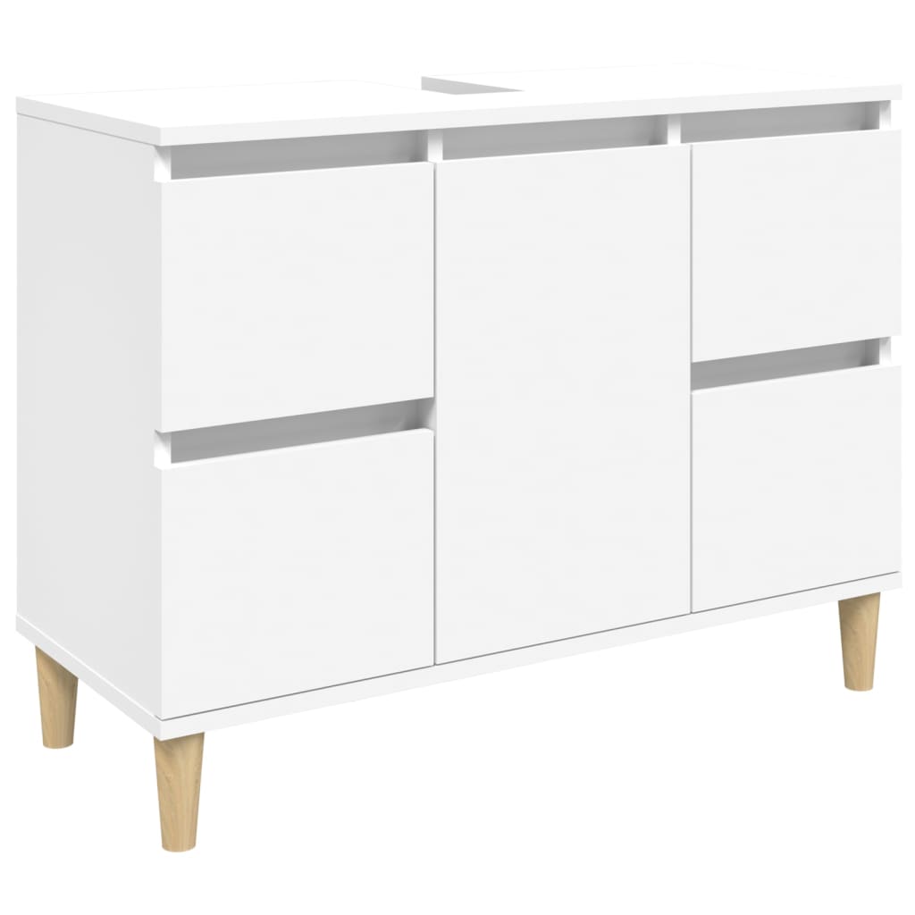 Sink Cabinet White 80x33x60 cm Engineered Wood