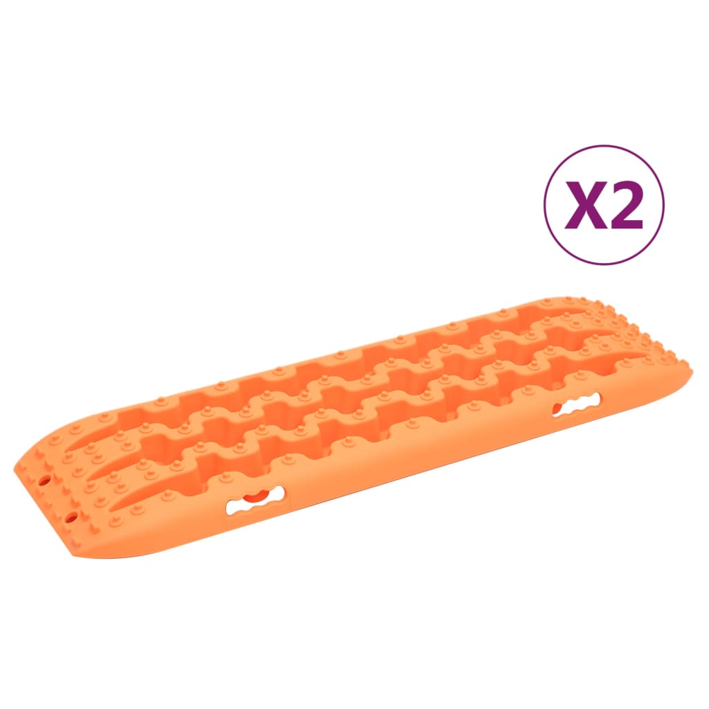 Traction Boards 2 pcs Orange 106x30.5x7 cm Nylon