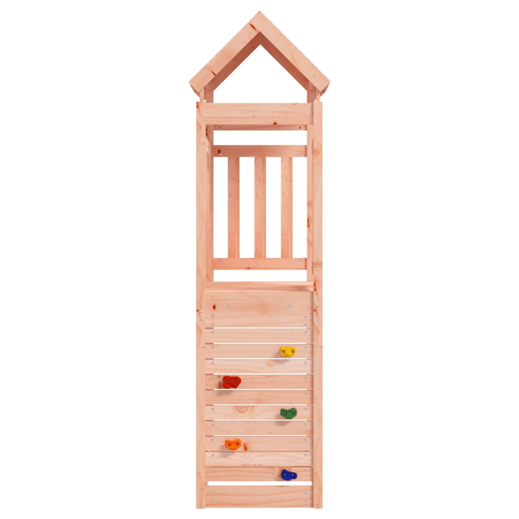 Play Tower with Rockwall 53x110.5x214 cm  Solid Wood Douglas