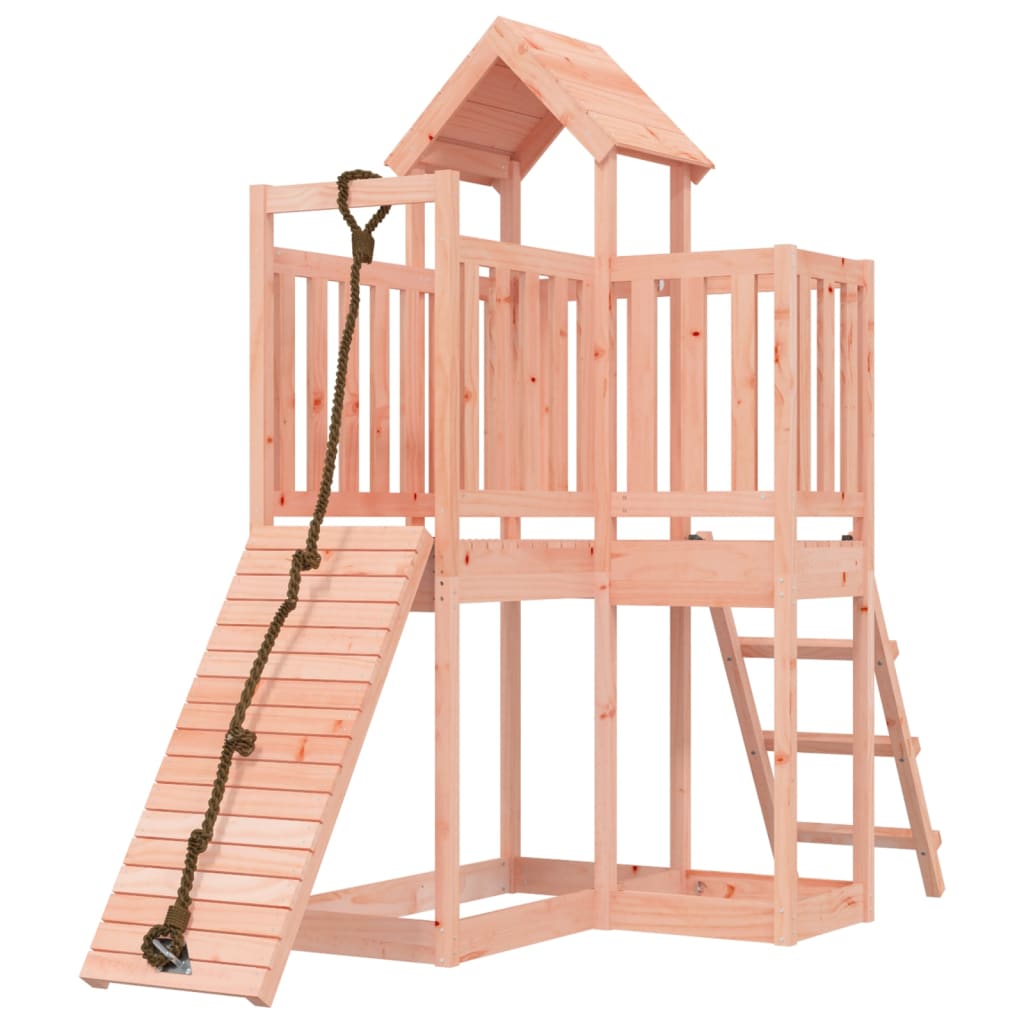 Playhouse with Climbing Wall Solid Wood Douglas
