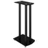 Speaker Stands 2 pcs Black Tempered Glass 3 Pillars Design