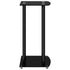 Speaker Stands 2 pcs Black Tempered Glass 3 Pillars Design