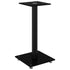 Speaker Stands 2 pcs Black Tempered Glass 1 Pillar Design