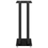 Speaker Stands 2 pcs Black Tempered Glass 4 Pillars Design