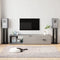 Speaker Stands 2 pcs Black Tempered Glass 4 Pillars Design