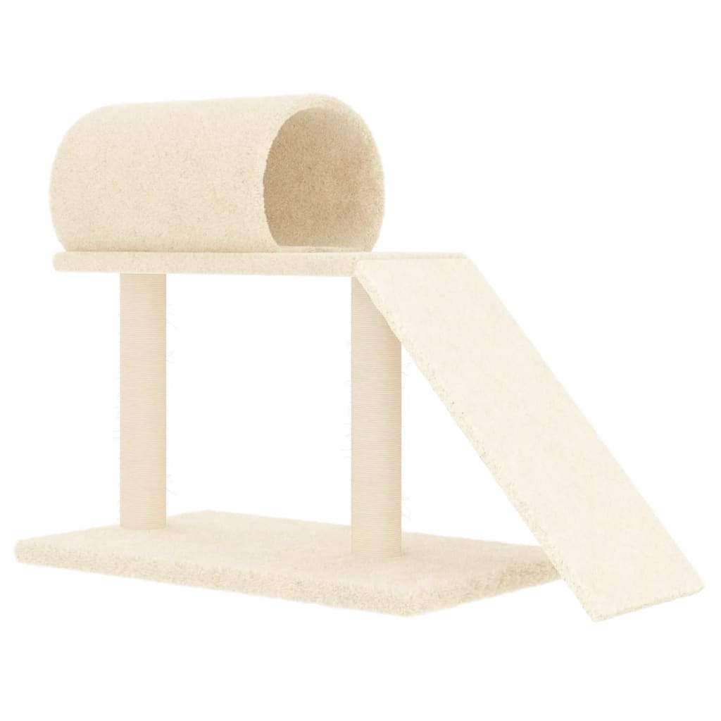 Cat Scratching Posts with Tunnel and Ladder Cream 55.5 cm