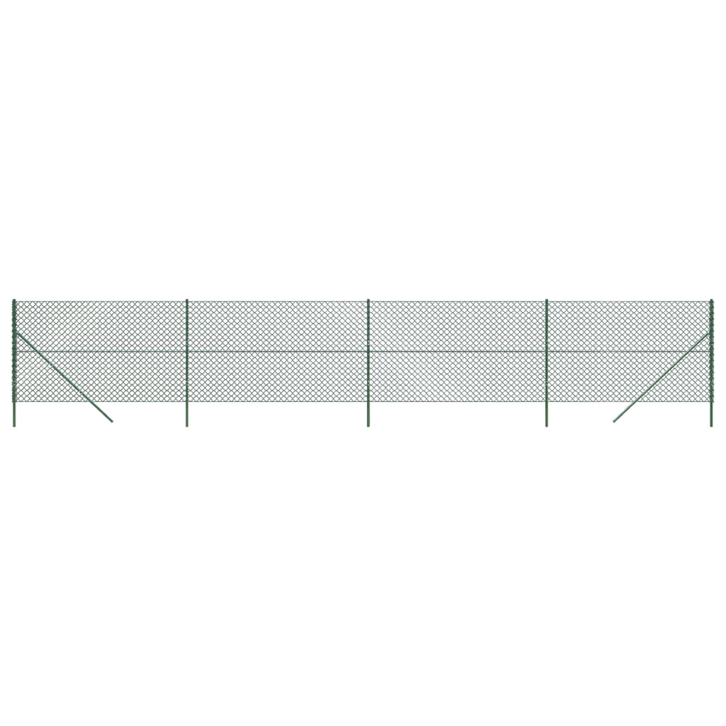 Chain Link Fence Green 1.8x10 m