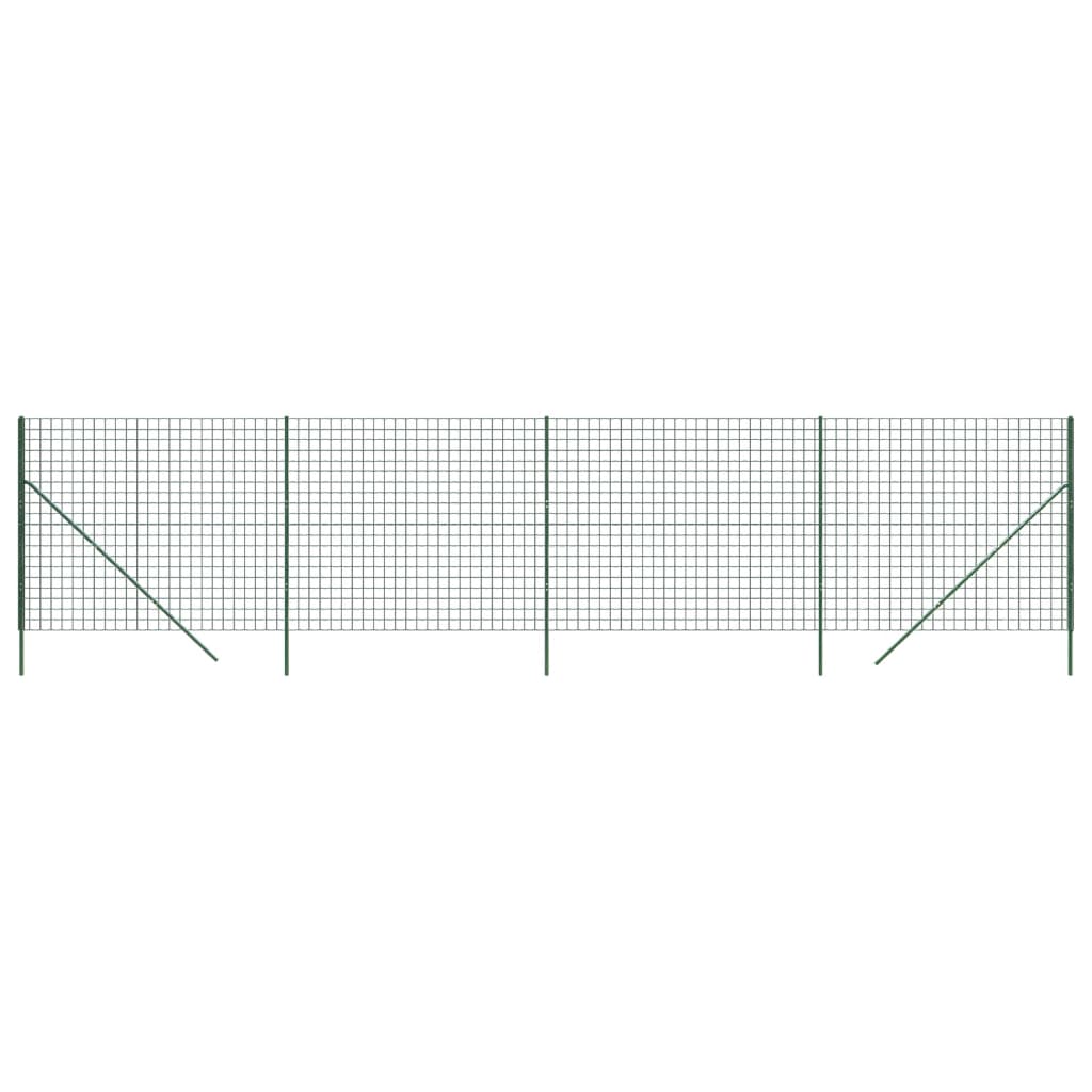 Wire Mesh Fence Green 1.8x10 m Galvanised Steel
