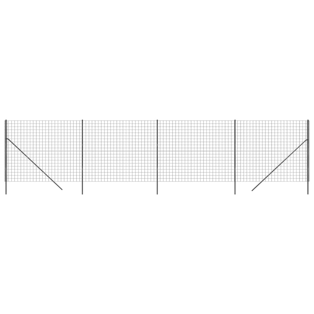 Wire Mesh Fence Anthracite 1.8x10 m Galvanised Steel