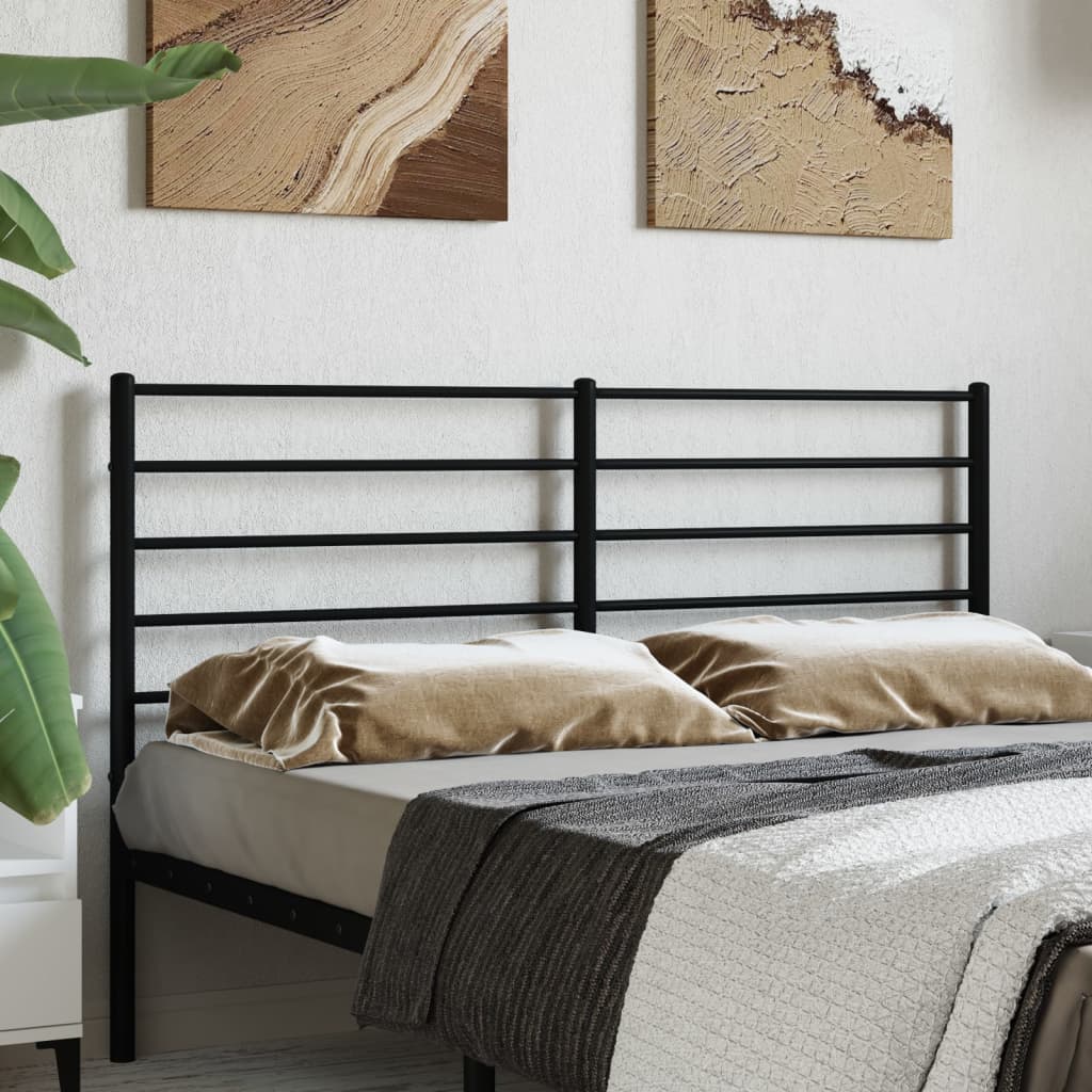 Metal Headboard Black 137 cm Double