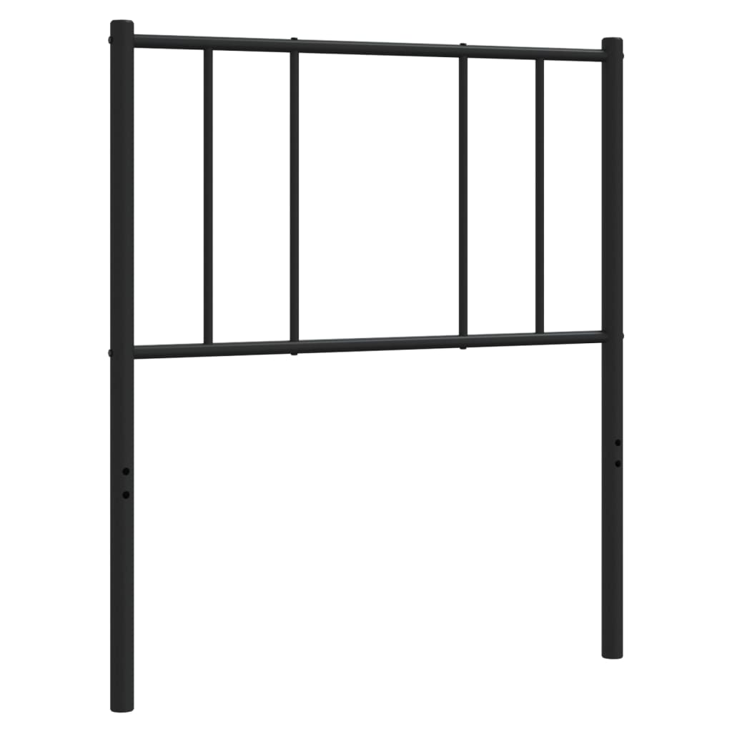 Metal Headboard Black 90 cm