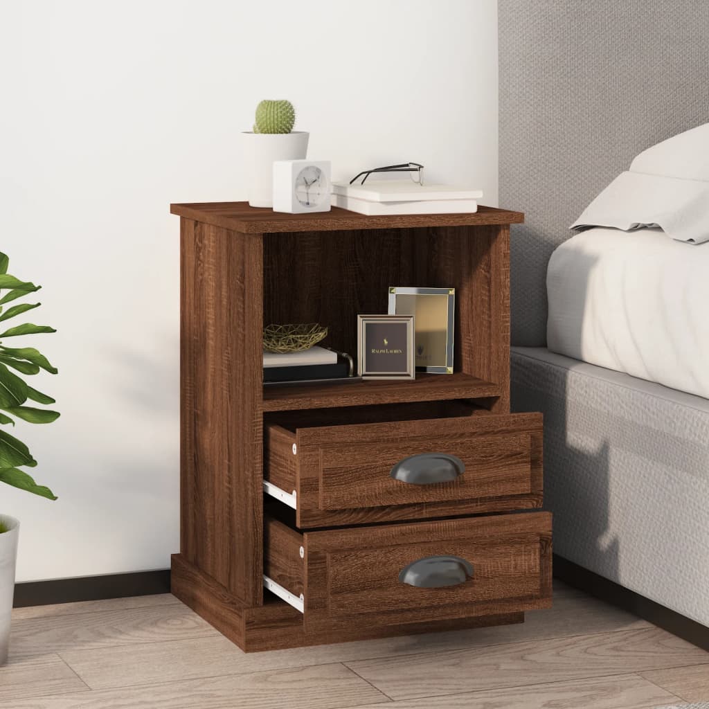 Bedside Cabinets 2 pcs Brown Oak 43x36x60 cm