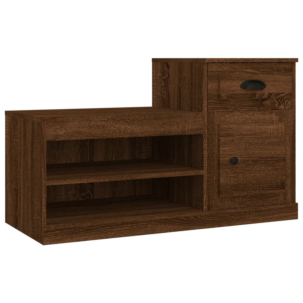 Shoe Cabinet Brown Oak 100x42x60 cm Engineered Wood