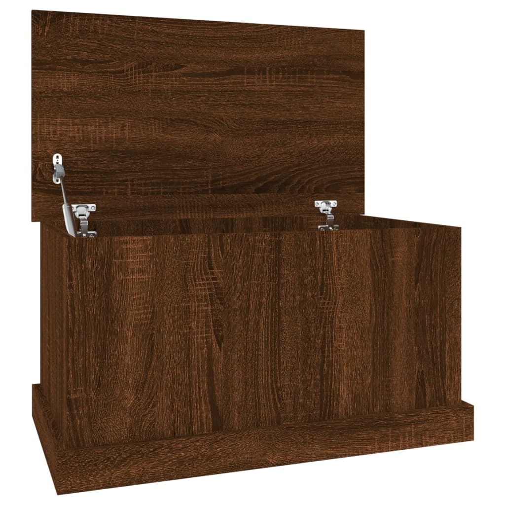 Storage Box Brown Oak 70x40x38 cm Engineered Wood
