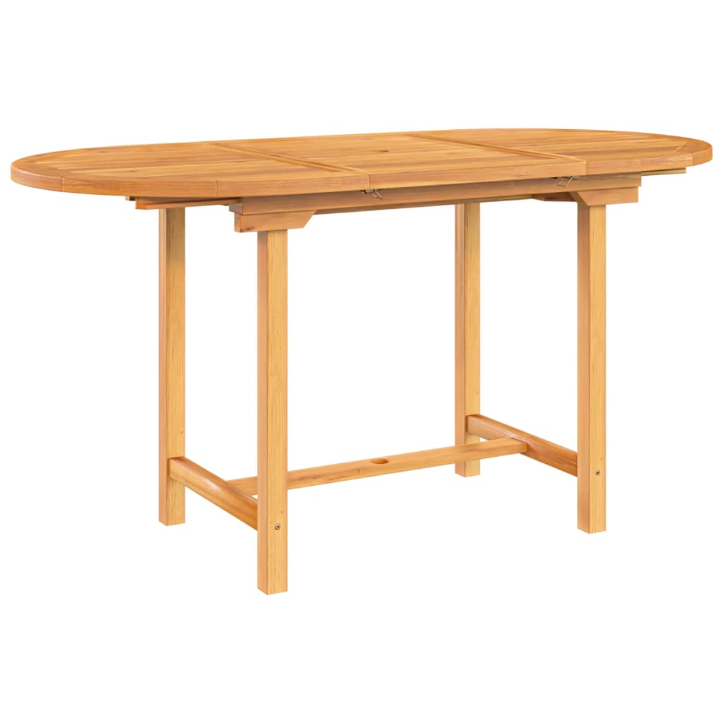 Extending Garden Table 110-160x80x75 cm Solid Wood Teak