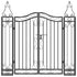 Garden Gate Black 121x8x120 cm Wrought Iron