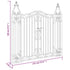 Garden Gate Black 121x8x120 cm Wrought Iron
