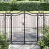 Garden Gate Black 121x8x120 cm Wrought Iron