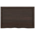 Table Top Dark Brown 80x50x6 cm Treated Solid Wood Oak