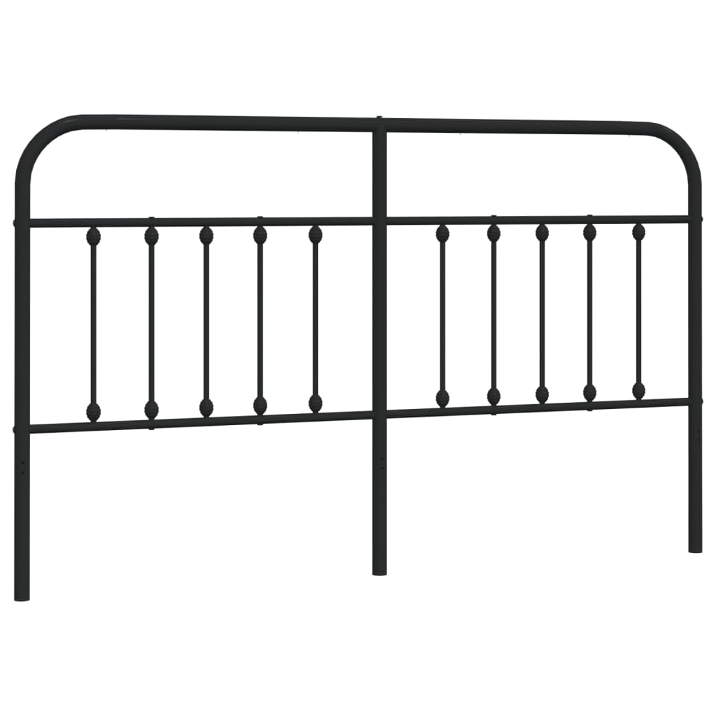 Metal Headboard Black 183 cm King