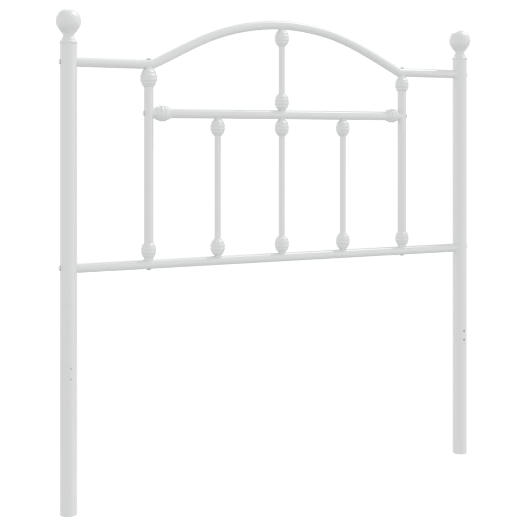 Metal Headboard White 90 cm