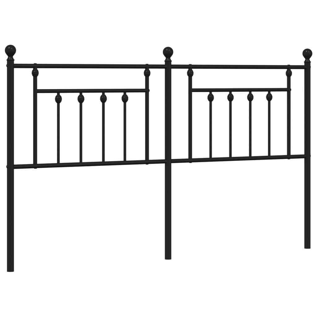 Metal Headboard Black 183 cm King