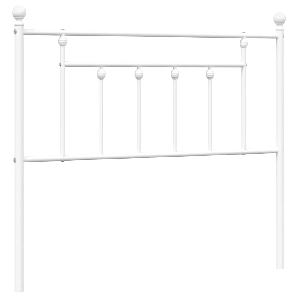 Metal Headboard White 107 cm King Single