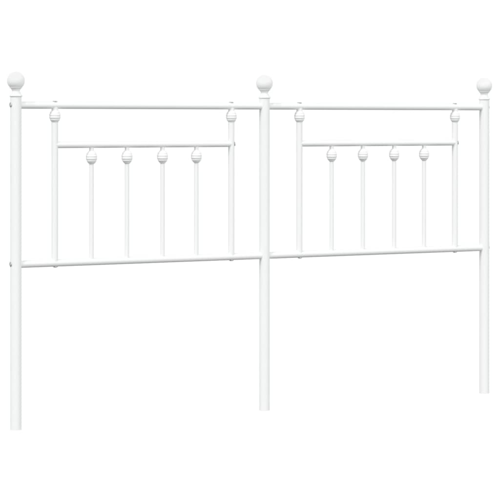 Metal Headboard White 183 cm King