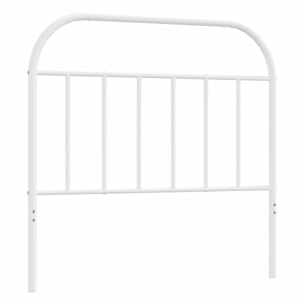 Metal Headboard White 107 cm King Single